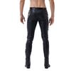 Men Faux Leather Rock Style Pants Fashion Tight Trousers for Club Stage Performance
