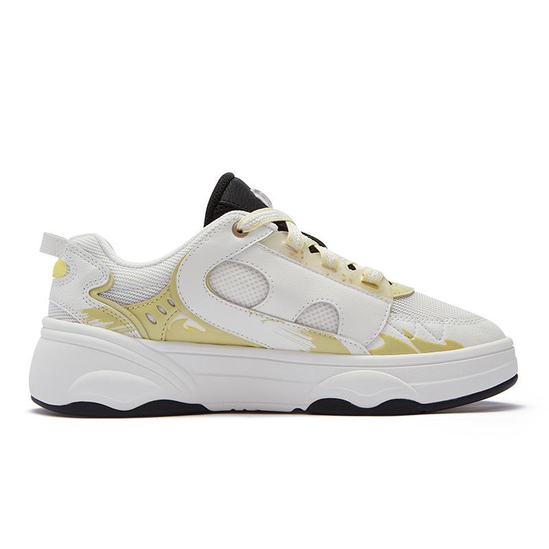 Fila Fusion Windround Versatile Lace-Up Durable Low-Top Skate Shoes Women Sneakers White T12W432311FSB