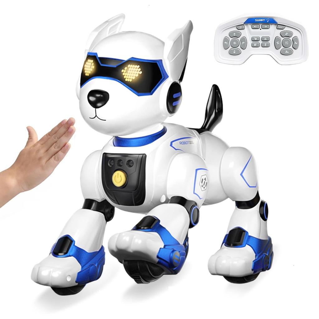 Multifunctional Robot Dog Toy with Voice Easy English Animal Voice Voice Gesture Touch Programmable and USB Electronic Elementary School New Christmas