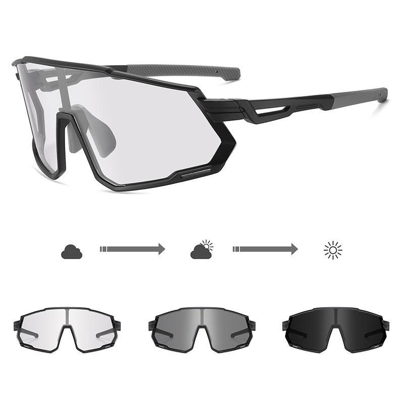 Big Frame Skiing Sunglasses Outdoor Colorful Photochromic Polarized Glasses Sports Cycling Driving Windproof Goggles GZW