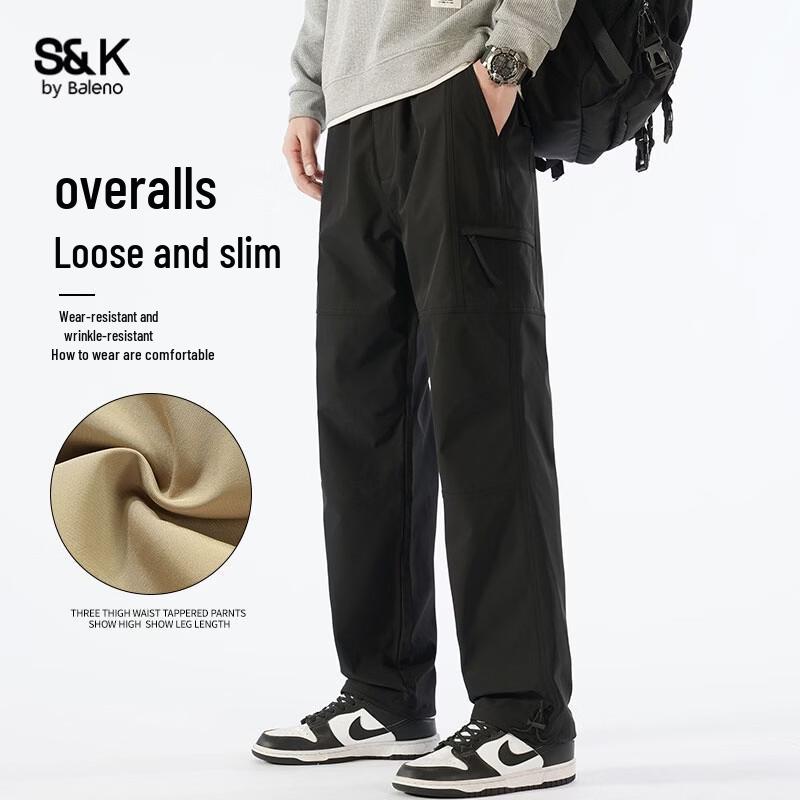 

Baleno Men s S&K Relaxed Fit Straight-Leg Casual Pants XL