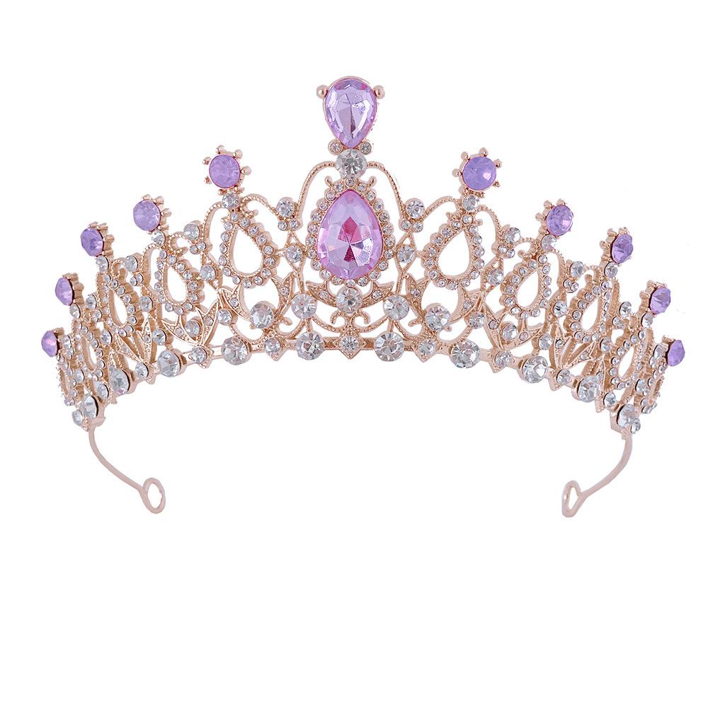Princess Crown Tiara Children's High End Crystal Headband Girls Headband Little Girl Birthday Crown Baby Hair Accessories