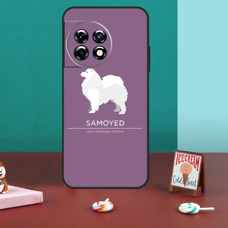 Cartoon Samoyed Dog For OnePlus 13R 12R 10R 13T 10T 8T 11 12 13 15 Case For OnePlus Nord 5 CE 2 3 4 Lite N20 N30