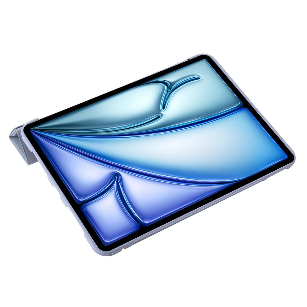 Für iPad Air 13 (2025)/(2024) Hülle Origami Ständer PU-Leder+Silikon Tablet-Hülle mit Auto Sleep/Wake