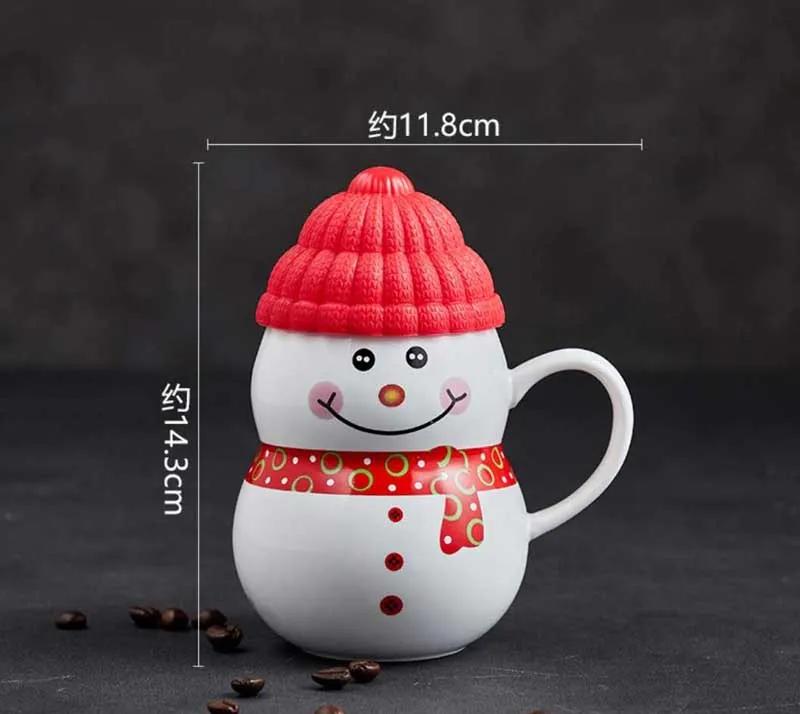 

450 мл Leuke Kerst Koffie Mok Met Lepel Keramische Astronaut Vorm Melk Koffie Cup Фестивальный подарок Kerstman Thee Cup Nordic Mok 401-500ml
