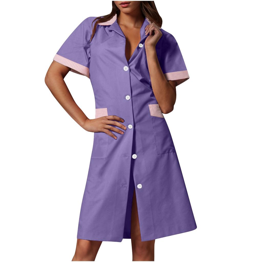 Women's Fashionable Pharmacr Uniform  Uniform Long And Short Sleeve Slim Fit Work Clothes