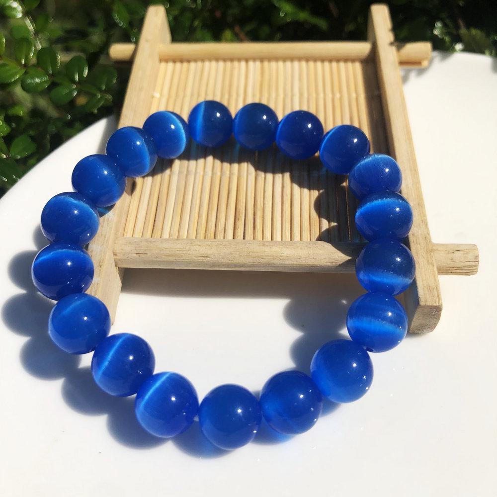 10MM Multicolor Cat's Eye Beaded Bracelet - Exquisite Chinese Ancient Style Crystal Design