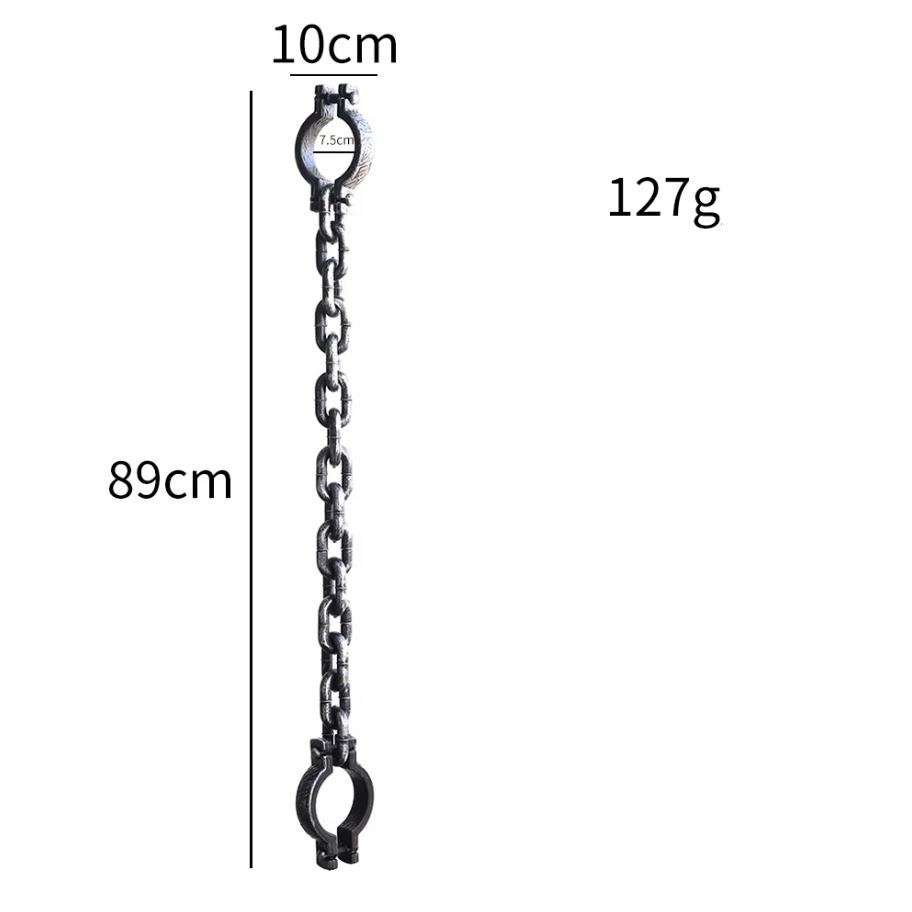 Halloween Prison Handcuffs - Realistic Wrist Shackles With Chains For Costume Cosplay Party Props Spooky Photo Booth Accessories