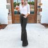 Women Fashion High Waist Skinny Jeans Flared Denim Pants Long Pants Trousers
