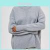 Winter Knit Sweater For Women With Half High Neck And Loose Fit For Casual Wear