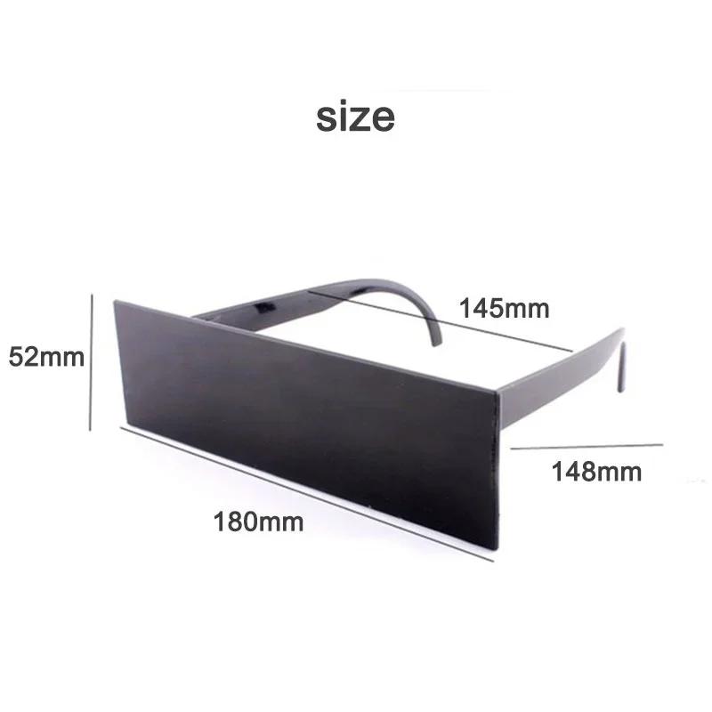 Black Long Frames Square Coded Pixel Sunglasses Flat Sunglasses Rectangular Party Ball Large Sized Sunglasses Unisex Spectacles