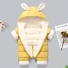Jesienno-zimowa dziecięca pluszowa noworodka Creeper Cute Cartoon Rabbit Ears Miękka podszewka kombinezony