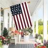 2D Flat, 2D Flat Printing 1pc American Garden Flag - Patriotic Double-Sided Outdoor Decoration for Independence Day, Durable Polyester with Stars & S