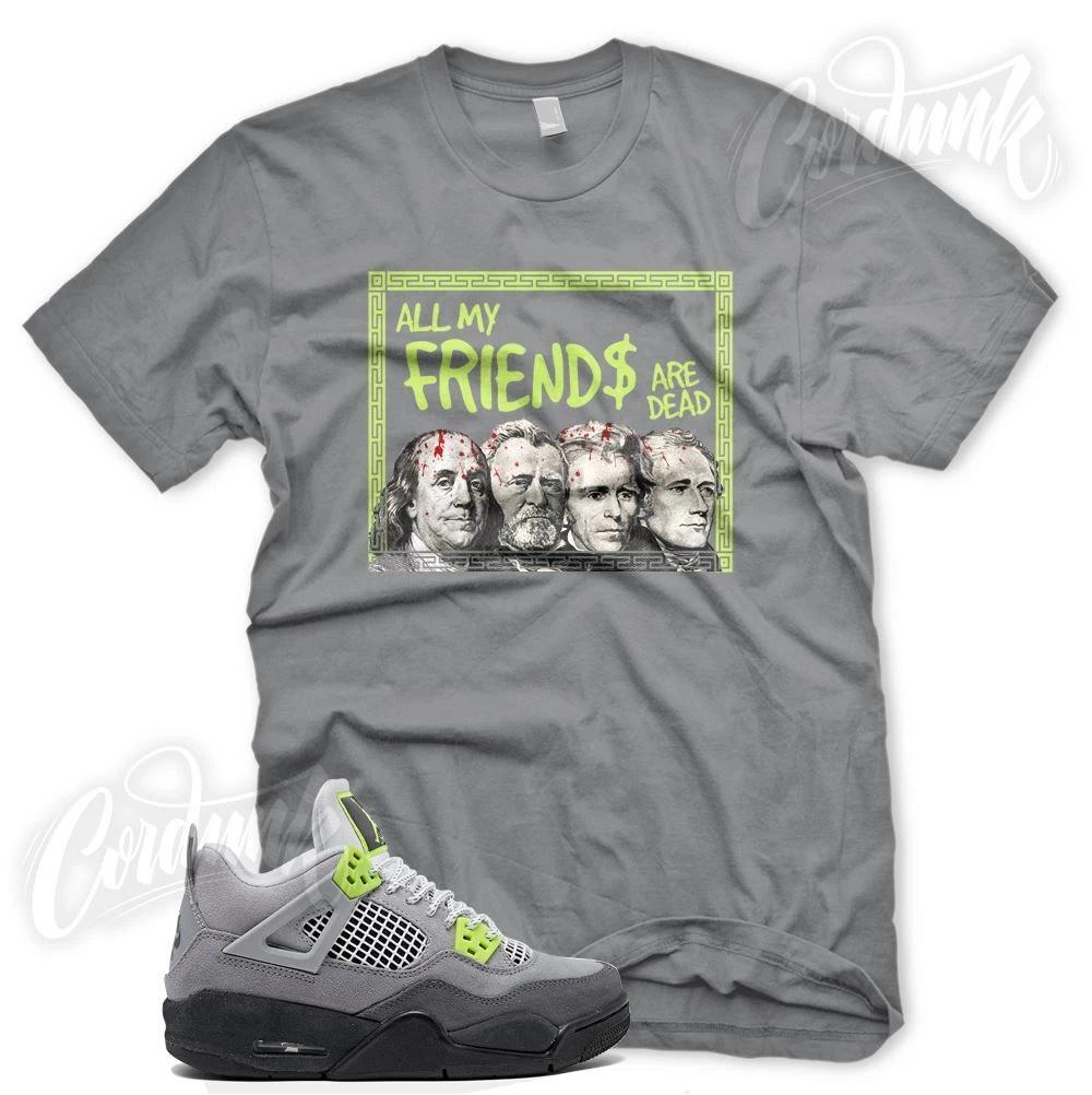 DEAD PRESIDENTS Sneaker Shirt to Match J1 4 Neon Green Air Max 95 YeezReel L