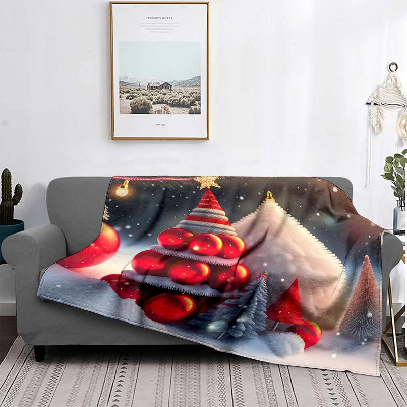 Home Decoration Plush Throw Sofa Blanket Bedspread Bed Fluffy Soft Blankets Decor Plaid Modern Halloween Merry Christmas Winter