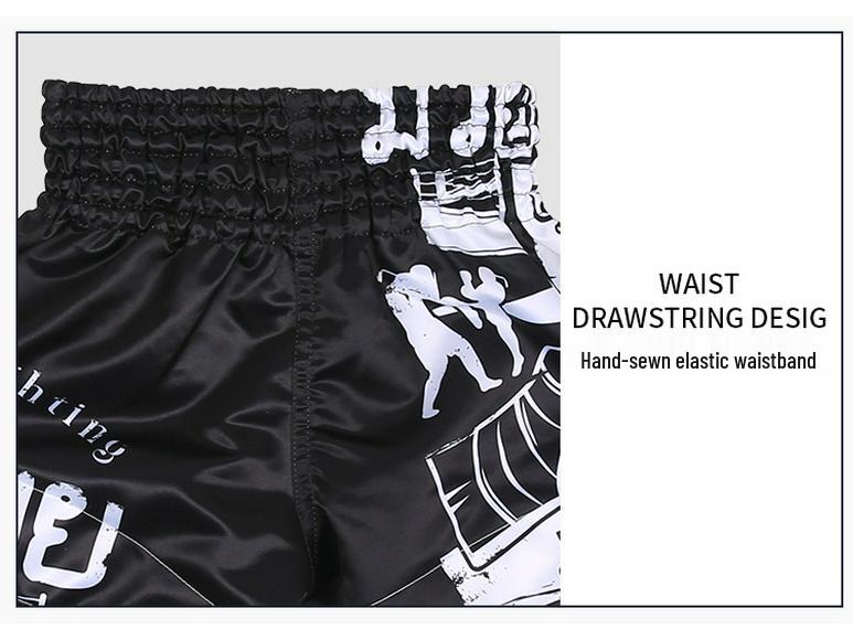 Dětská tréninková souprava Wushu & Muay Thai - Prodyšné, zářivé boxerské šortky