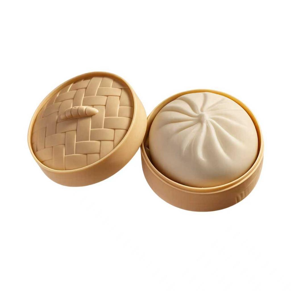 New Hot Baozi Squishy Stress Relief Balls With Steamer Reusable Rebound Squeeze Reliever Toys Dough Ball Home Office Gifts