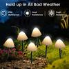 10 LED Solar Mushroom Lights Outdoor Waterproof Decorative Street Lights for Lawn Garden Patio Christmas Holiday Decoration