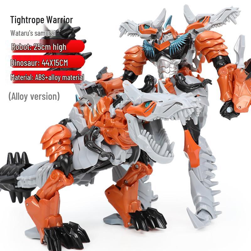 Transforming Triceratops Robot: Toy Tyrannosaurus Rex with Weapons