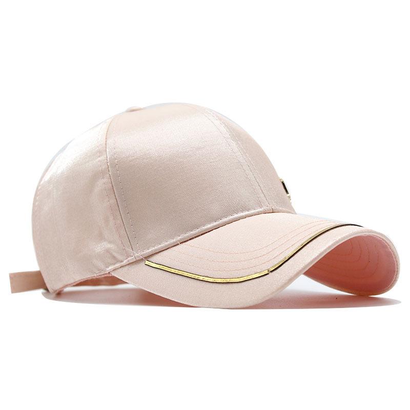 Hat Ladies Casual Versatile M Standard Mercerized Baseball Cap Spring Summer Visor Satin Cap Summer