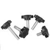5PCS Star Shape Knob Tightening Screw Black Handle Bolt Portable Hex Handle Screw