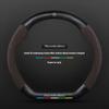 NGH2  C200 E200 New For Mercedes Benz Car Suede Carbon fiber Anti-slip Steering Wheel Cover For Mercedes-Benz A B C E V R-Class C43 CL