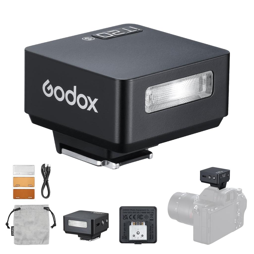 Godox iT20F Flash for Fuji Compact yet flash with 700 recycle TTL and M manual lightweight design at only compatible with Fuji On-Camera Cameras