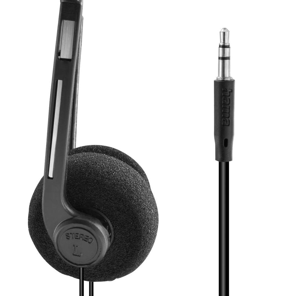 Hama Germany Slight II Black Wired Headphones, 3.5mm, Officially Imported