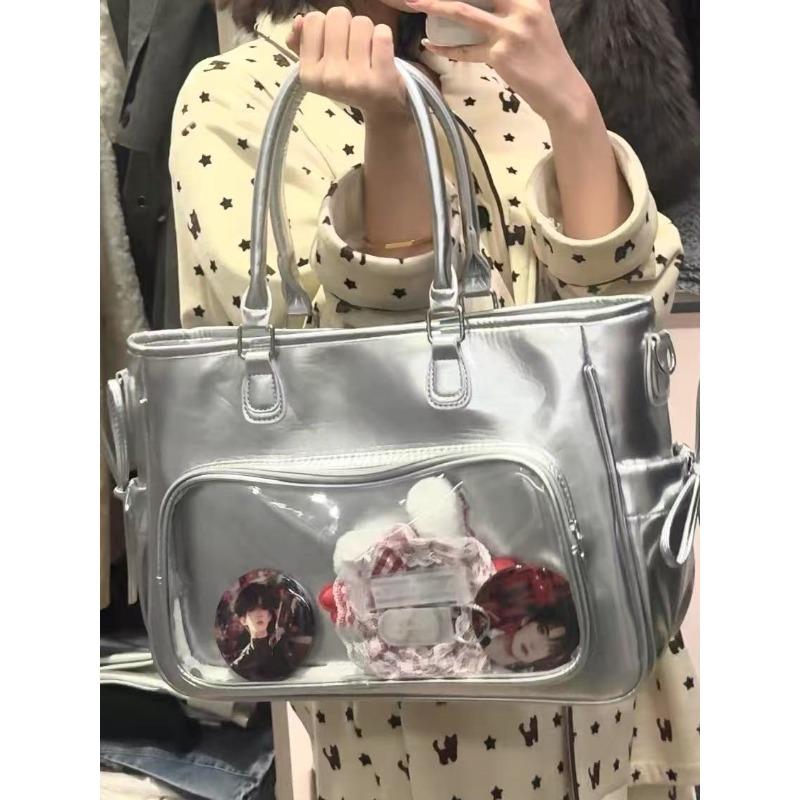 

Star Chaser Concert Hidden Light Sign Bracket Tote Bag Large Capacity Pain Bag Commuter Shoulder Bag Double Shoulder Crossbody Bag Female