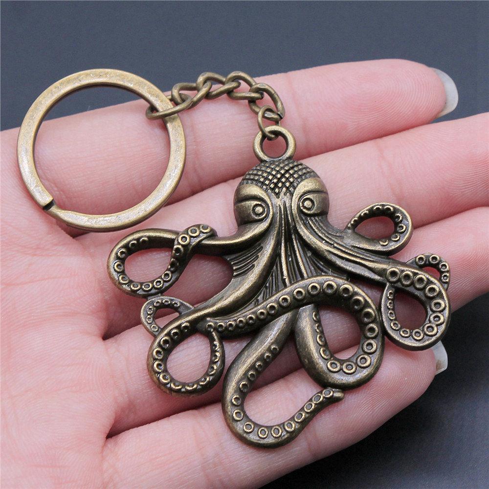 Seahorse Octopus Mermaid Underwater Keychain for Kids Handmade Bohemian Anniversary Gift Minimalist Phone Charm