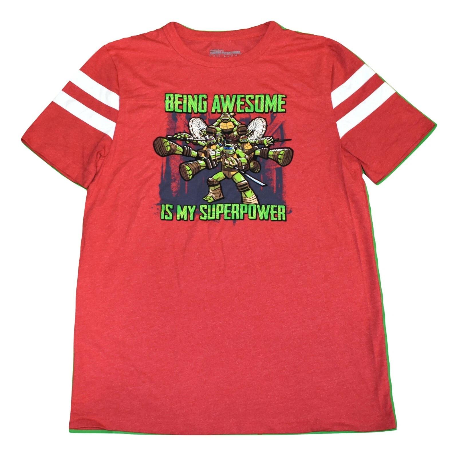 

Teenage Mutant Ninja Turtles Mens Being Awesome Is My Super Power Shirt New M, L S