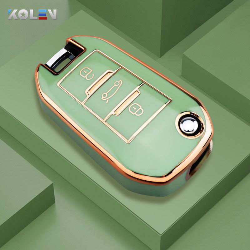 

New Tpu Car Flip Key Case Cover Shell For Peugeot 208 3008 308 508 408 2008 307 4008 For Citroen C4 C3 C6 Cactus C8 Keyless Fob