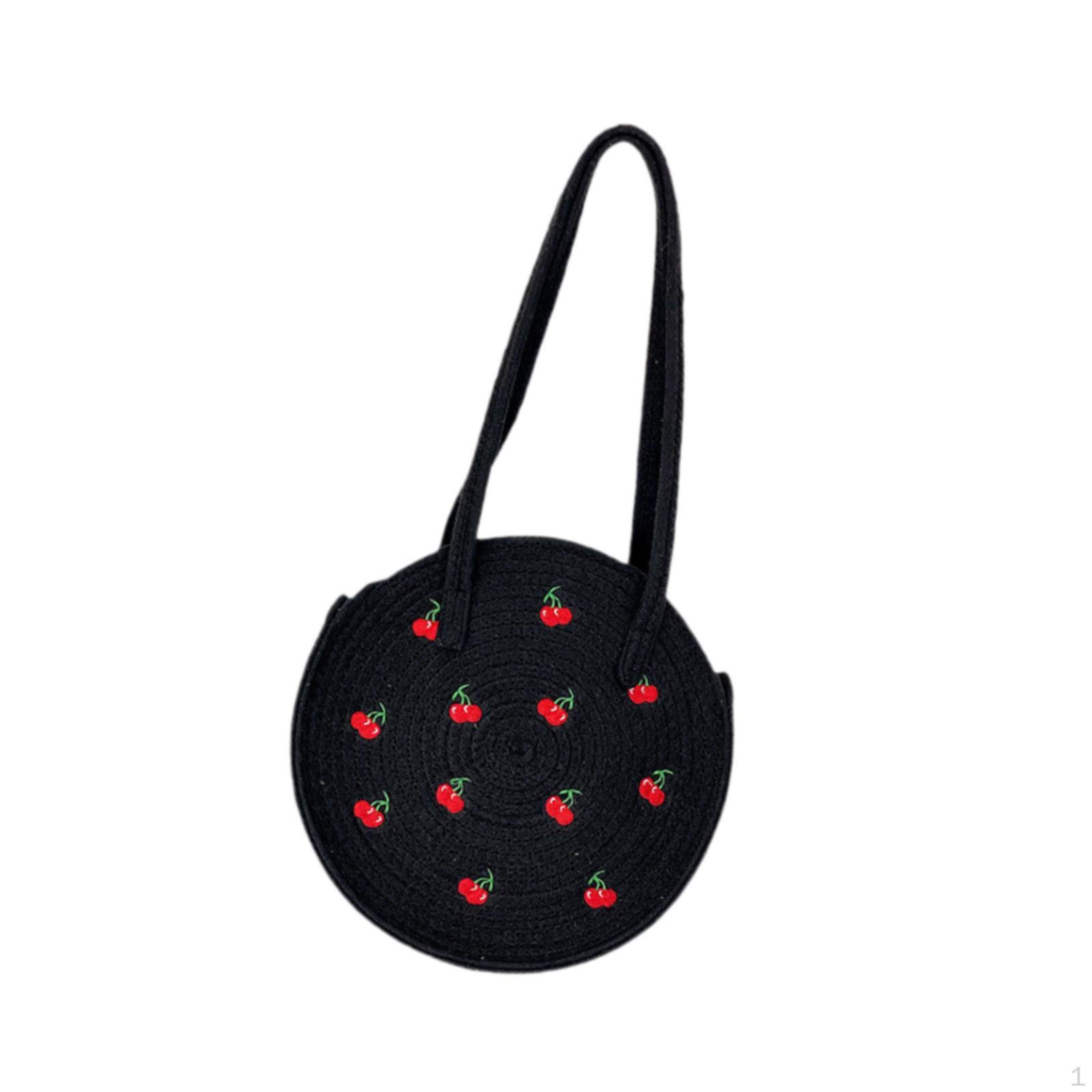 Сумка ручной работы в стиле бохо через плечо для летних приключений и мероприятий чёрный 1598₽