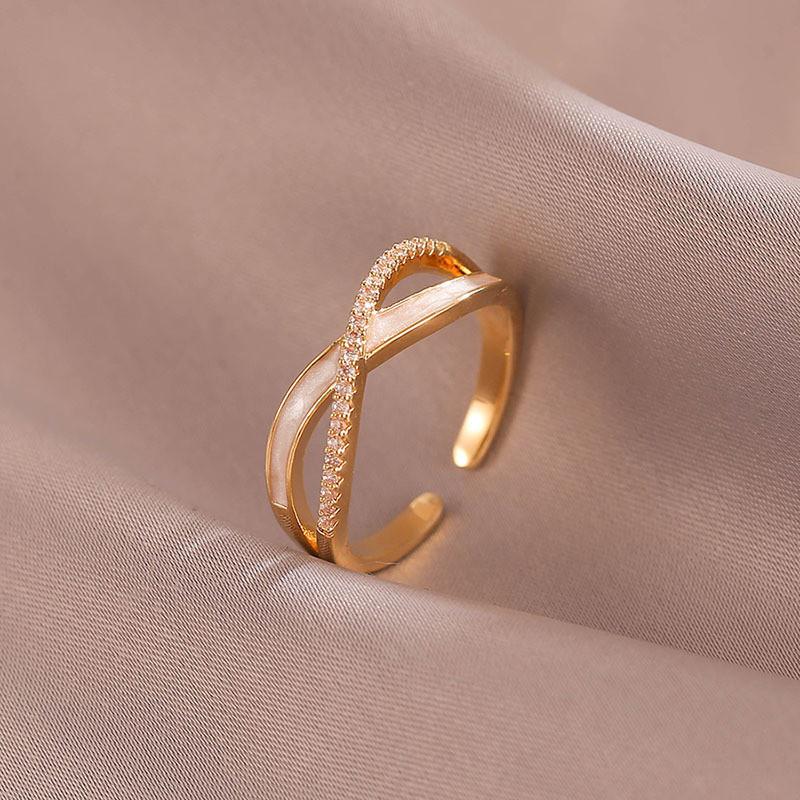 Ins Elegant Style Geometric Shell Ring For Women Perfect For Fashion And Wear Daily