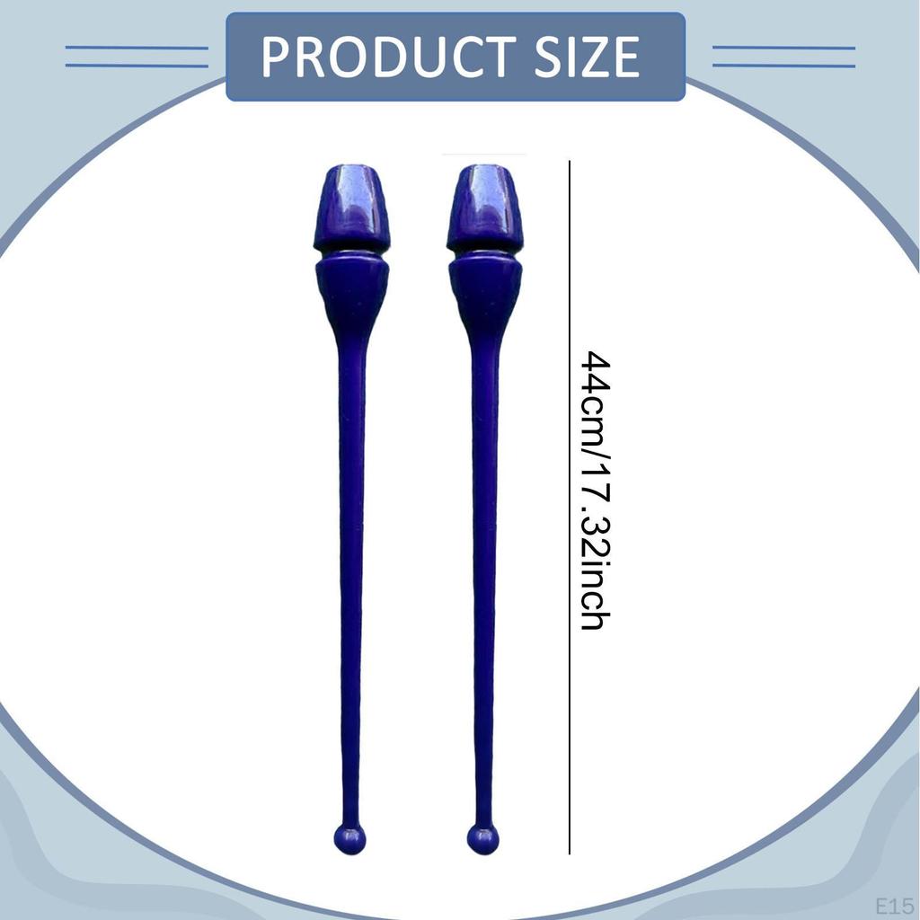 2 Pieces Rhytmic Gymnastics 44cm Easy to Control Training Equipment Exercise Pole for