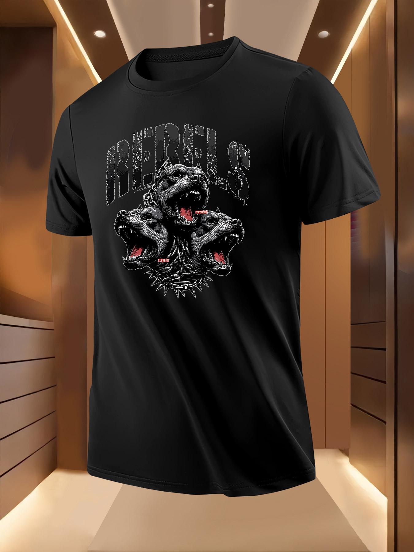 REBELS Graphic Tshirt - Three-Headed Dog Design XXL