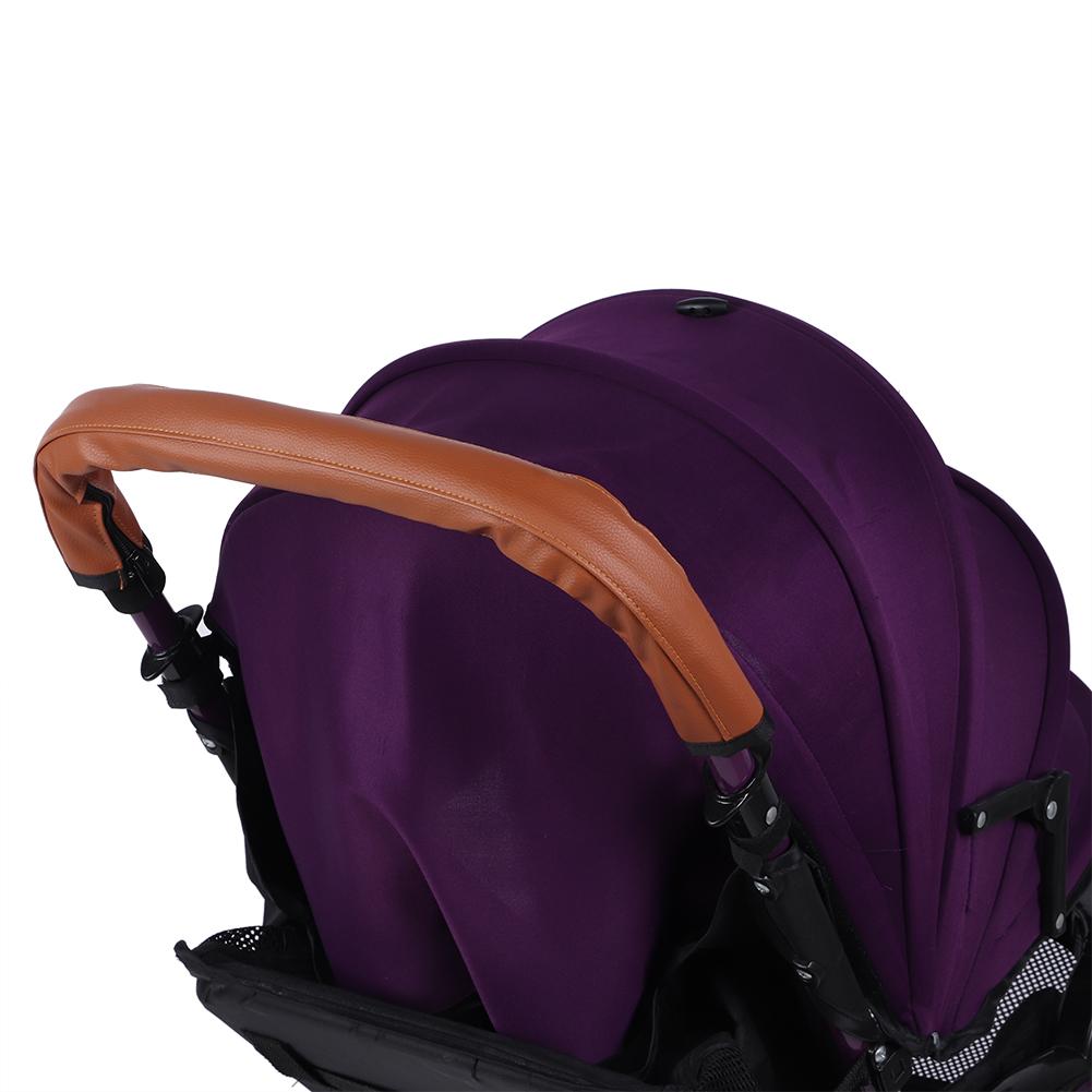 Waschbarer Abnehmbarer Weicher Baby-Kinderwagen Armlehnen-Griffbezug Kinderwagenzubehör Braun