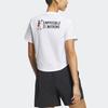Adidas X Seebin SS23 Logo Embroidered Letter Print Crop T-Shirt Women Tops White HY2816
