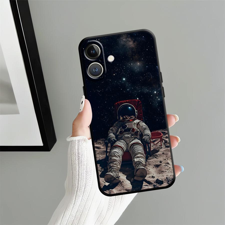 Cartoon Astronaut Art Funda Phone Cover Case for Apple iPhone 17 Pro Max Air 14 13 11 16 XR XS MAX 12 15 Pro 7 8