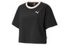 Drop Shoulder Sleeve T Shirt Women's Black 586043-01
