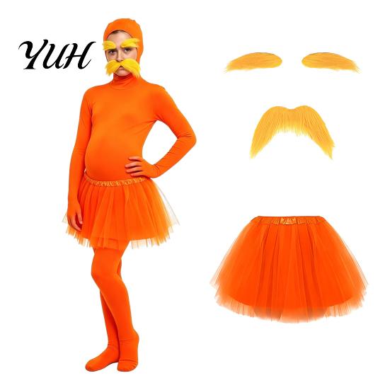 Pilna seguma tērpi Oranžs bodysuit, ar