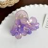 Premium Acetate Flower Hair Clip In Trendy Jelly Colors Perfect For Fashionable Women