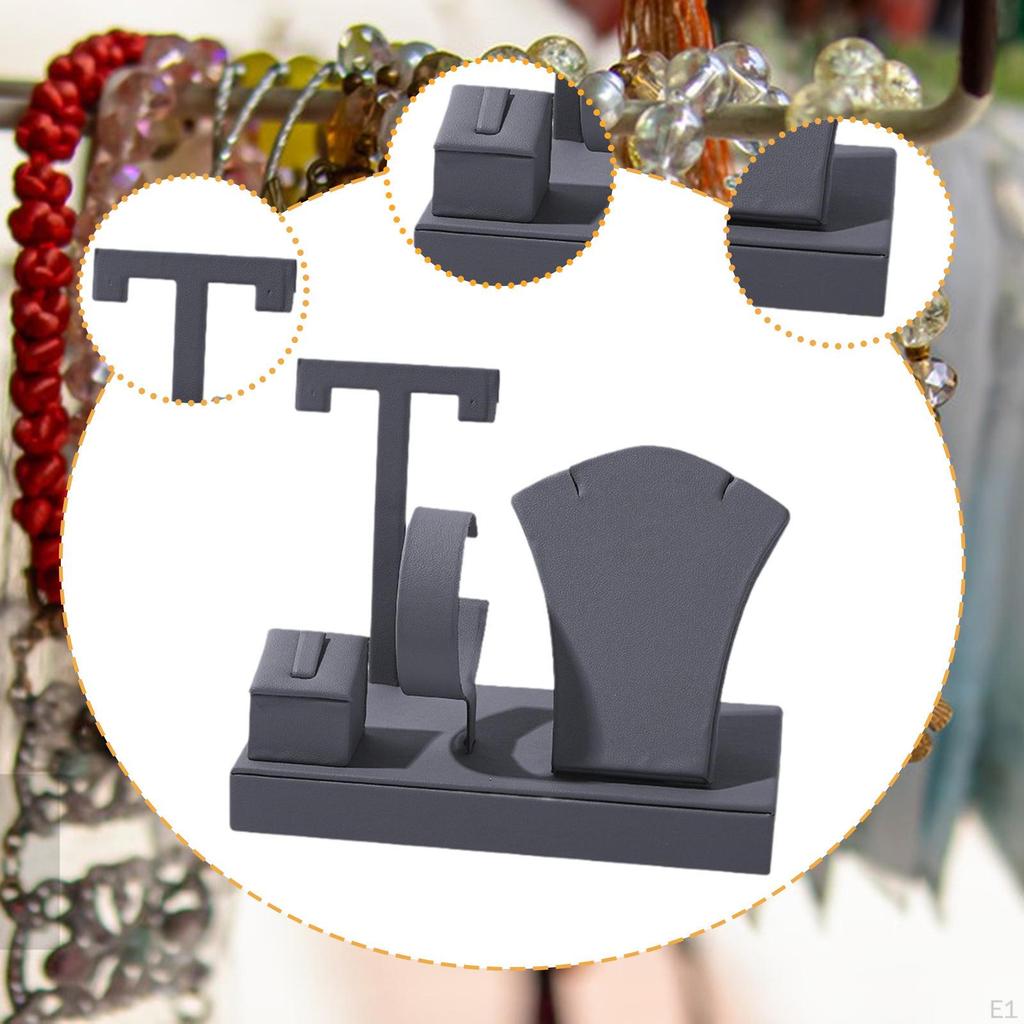 Set Espositore Gioielli Porta Bracciali Busto Organizer per Casa Supporto Ciondoli Negozio