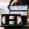 Elegant Ceramic Cup and Saucer Gift Set (2 Cups, 2 Saucers)