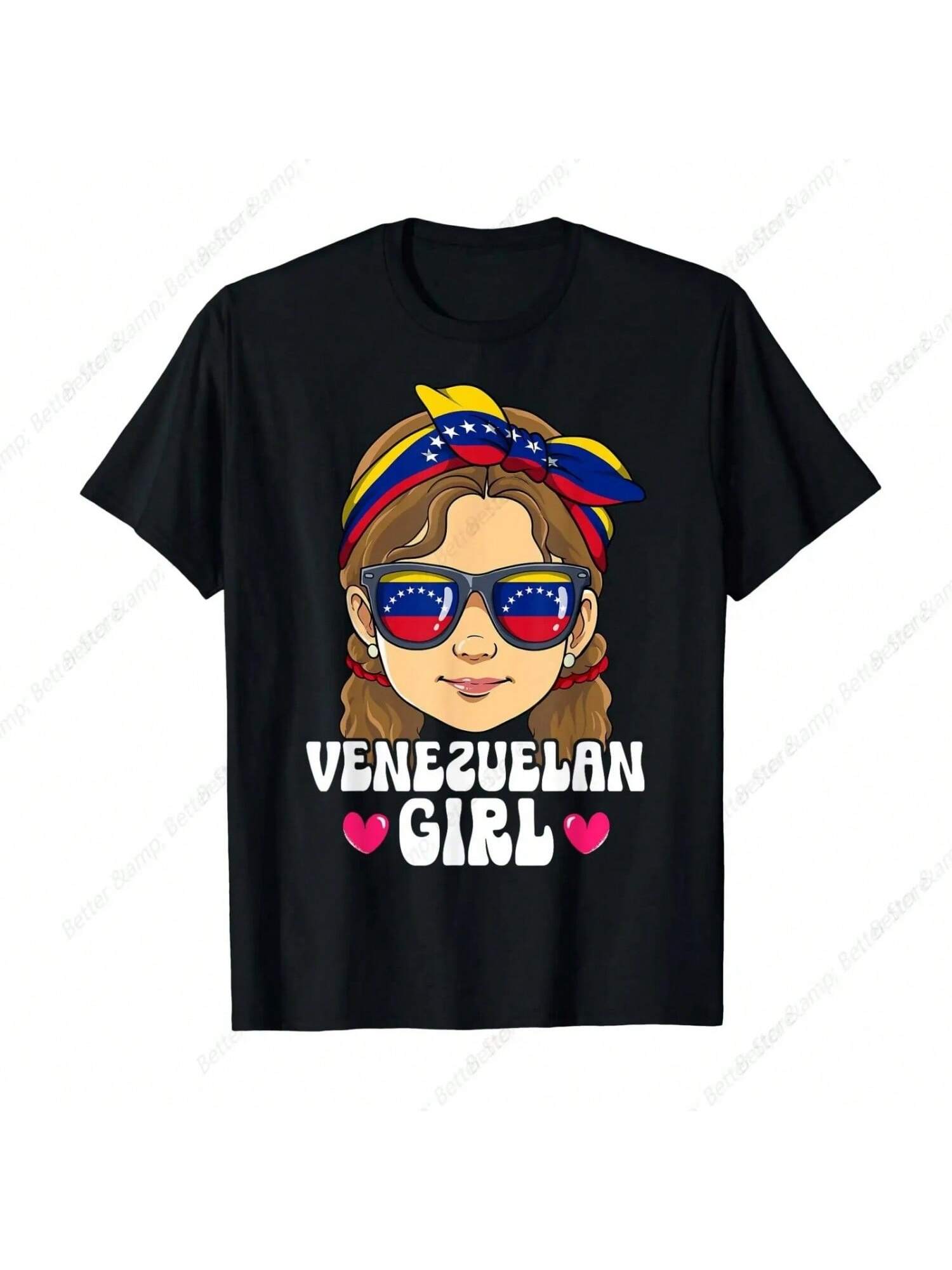 Queen For Wo unisex Girls Flag Venezolana T-Shirt Graphic T Shirts T Shirt Wo unisex And unisex T Shirts S разноцветный