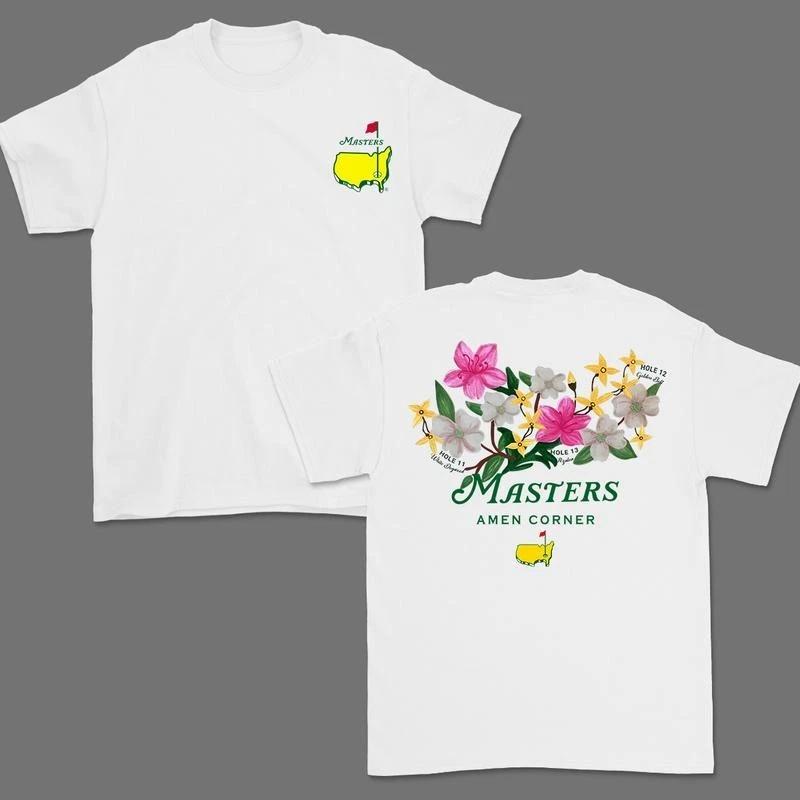 Masters Amen Corner Golf Shirt, Soft Vintage Cotton T-Shirt, Breathable Classic M