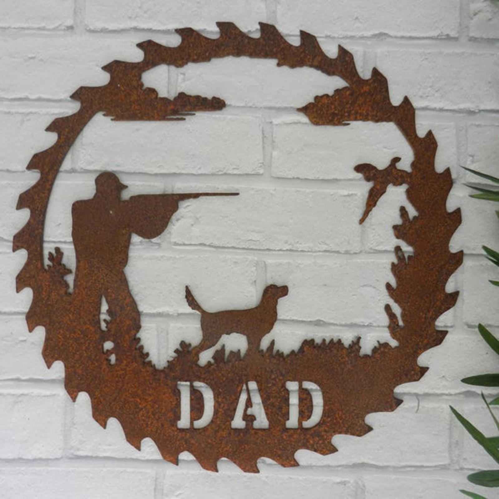 

День отца Уникальный подарок Металл Искусство Дерево Настенный Декор Рыбалка Охота Кулон