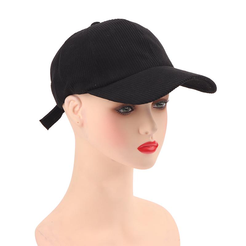 Corduroy Baseball Cap For Women Men Cotton Solid Color Adjustable Sunhat Sport Snapback Caps Autumn Warm Hip Hop Fishing Hat