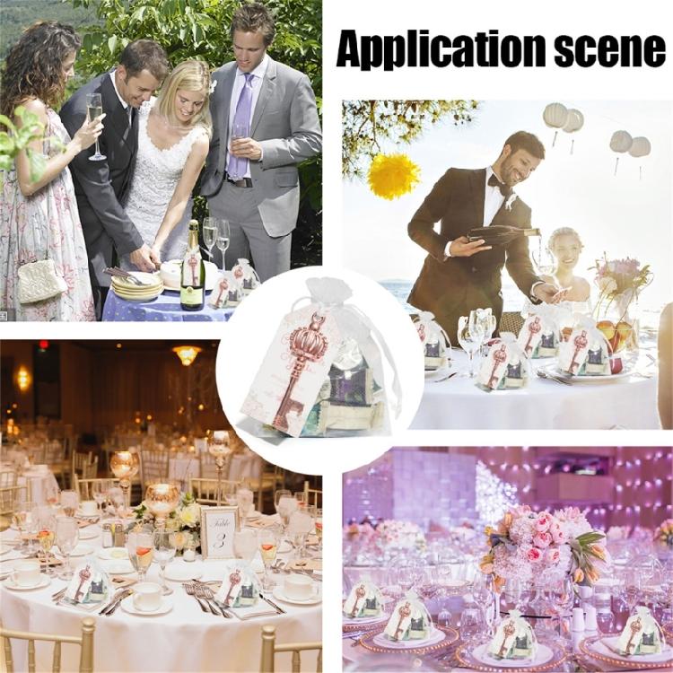 Wedding Party Bottle Opener Gift Bags with Candy Decorative Pack of 50