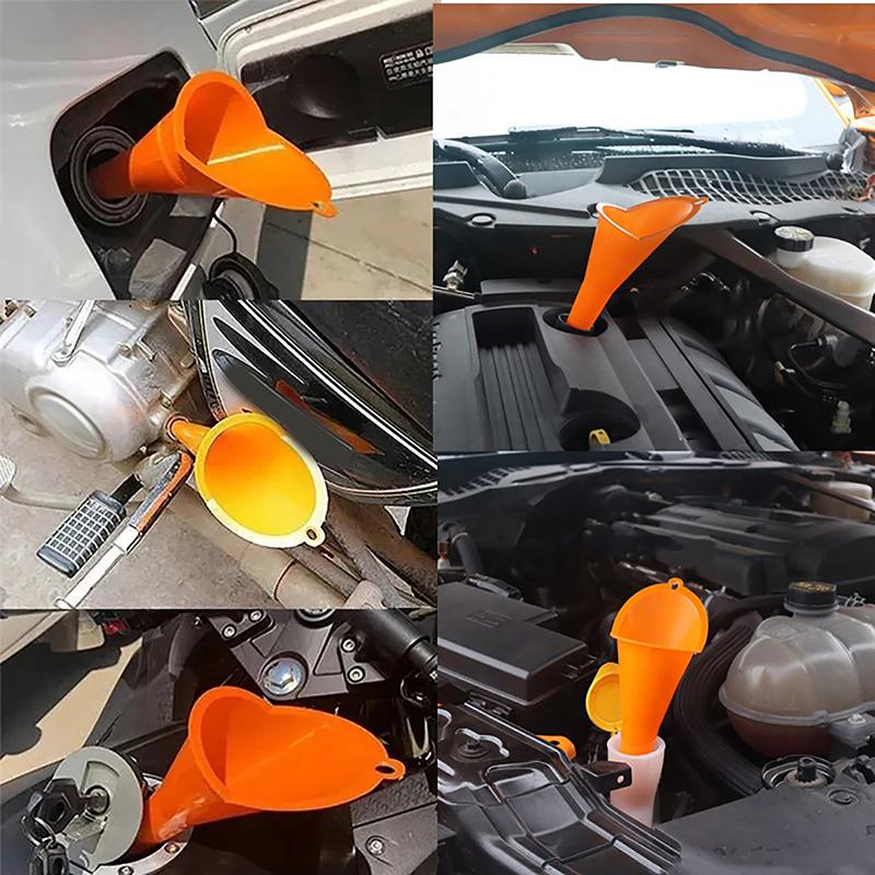 1 szt. Odporny na rozbryzgi Samochodowy Długi Lejek do Napełniania Oleju Paliwa Plastikowy Lejek Silnikowy Motocyklowe Akcesoria Samochodowe do Napełniania